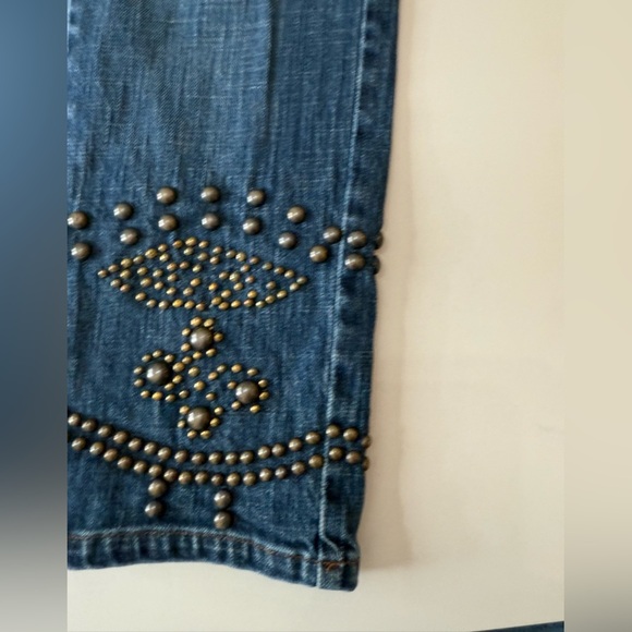 Flavio Castellani Blue Embellished Jeans size 8 - Picture 5 of 8